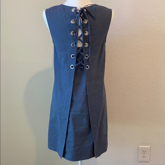 Theory Blue Linen Dress - Picture 2 of 2